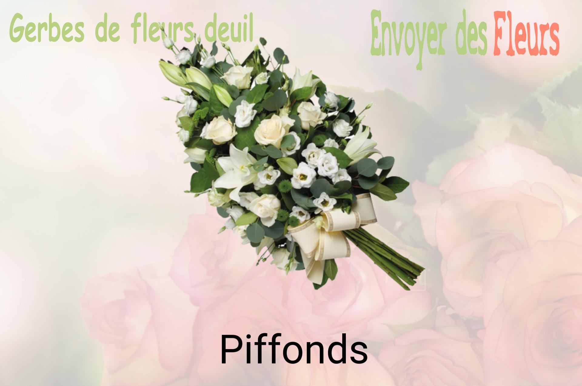 Gerbe de fleurs de deuil livrée à Piffonds